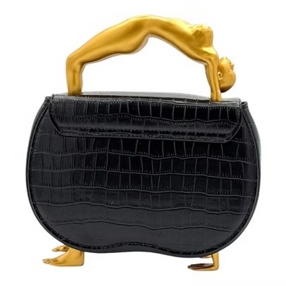 Embossed Leather Hand Clutch Bag