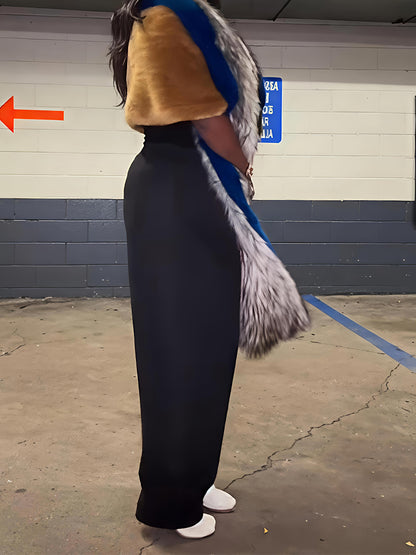 Faux Fur Asymmetrical Shrug