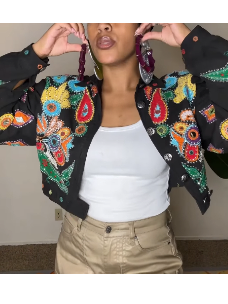 Embroidered Vintage Coat