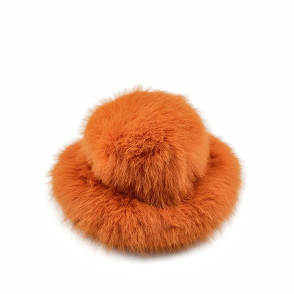 Faux Fox Fur Plush Fisherman Hat
