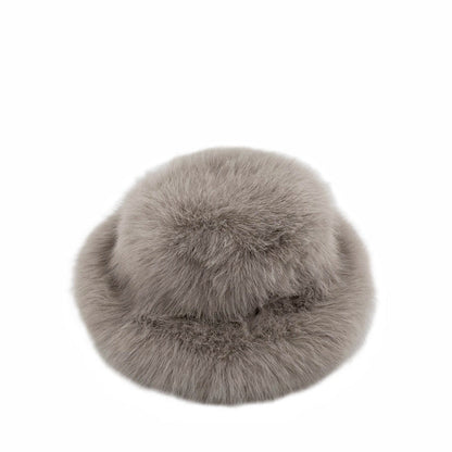 Faux Fox Fur Plush Fisherman Hat