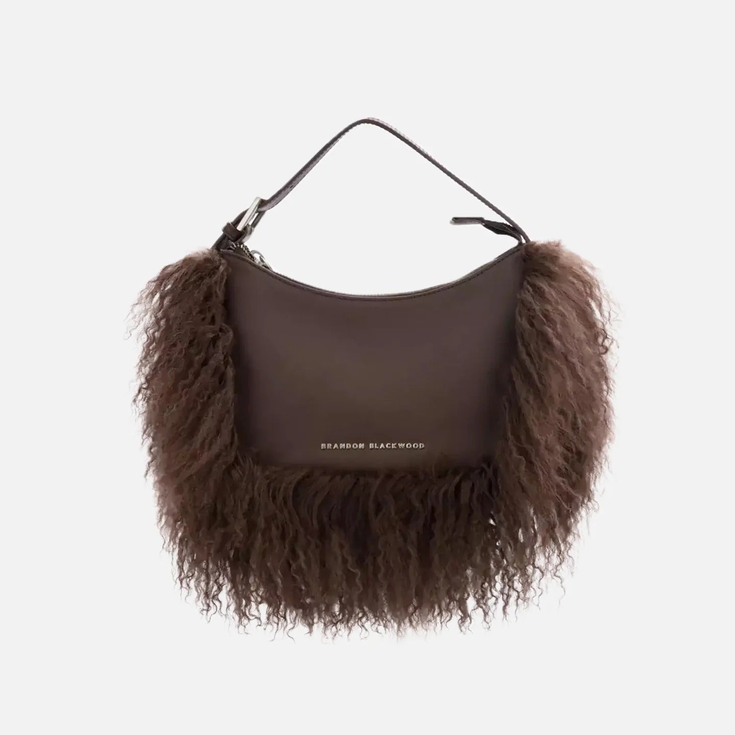 Leather Wool Trim Cortni Bag.