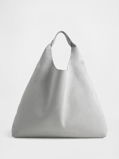 Vegan Suede Slouchy Tote Bag