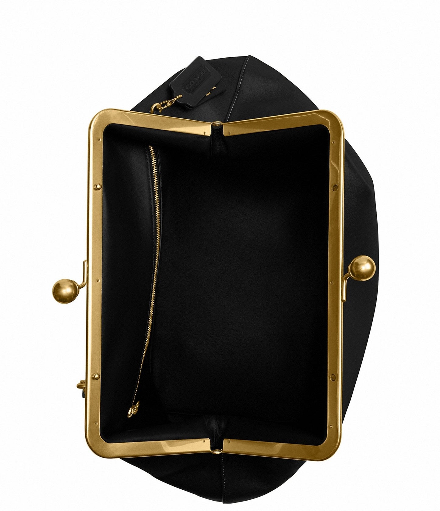 Rugged Leather Large Classic Kisslock Frame Bag